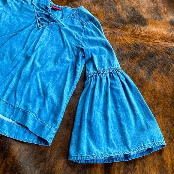 Rock and Roll Women’s Denim Top-Size M - Picture 3 of 4